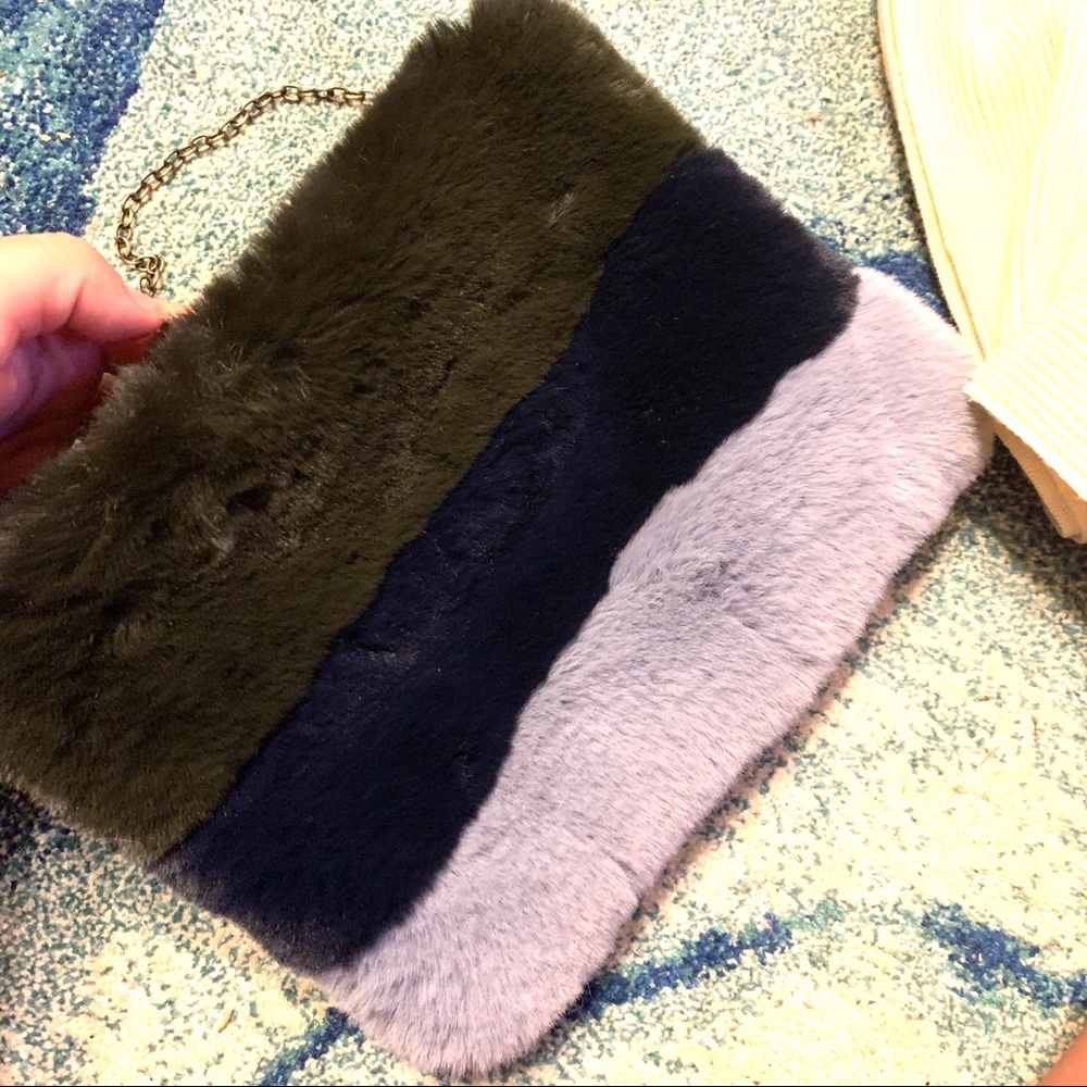 Anthropologie Remi/Reid fur cross body bag. NWOT